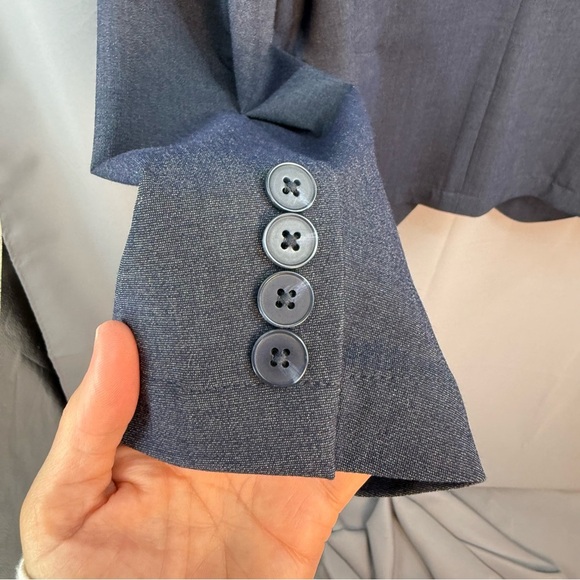 Nordstrom Tech Smart Trim Fit Blazer Sport Coat Stretch Blue Size 40R - Picture 3 of 7